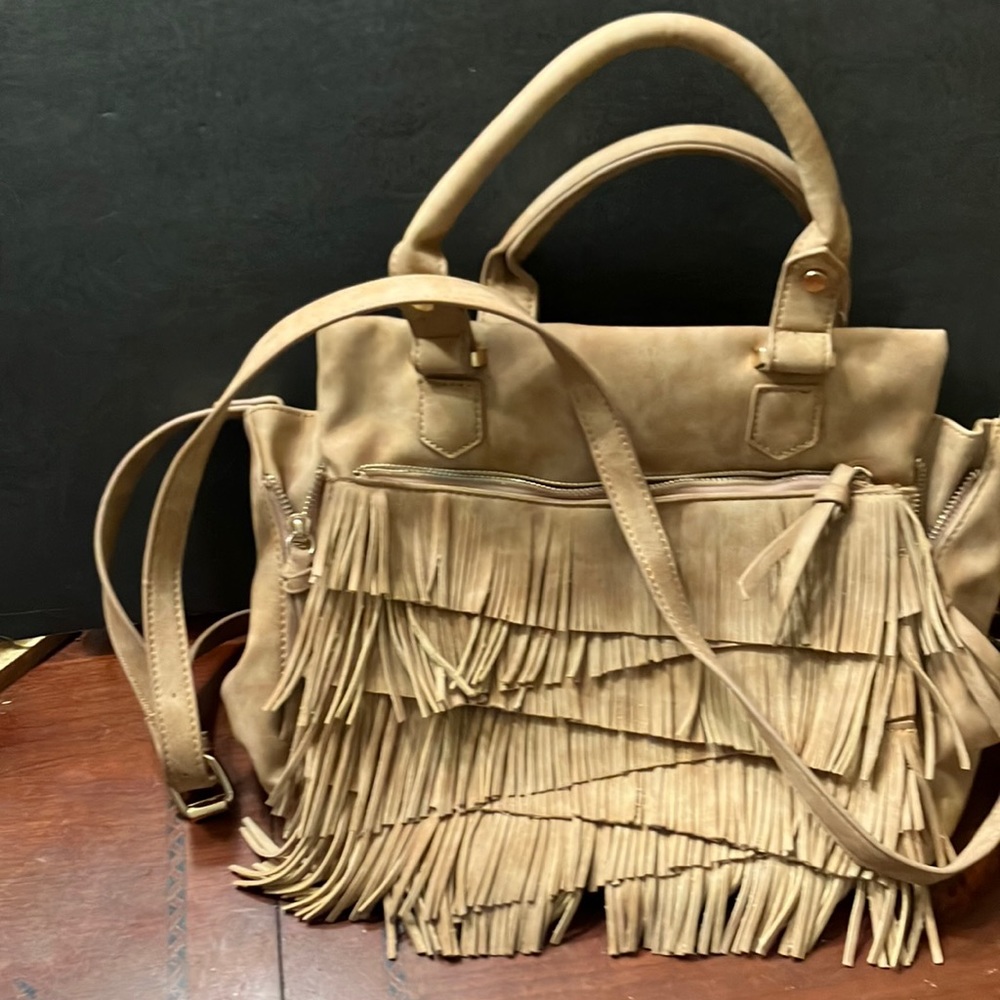 Free People Fringe Tan Cross body bag New- no tag